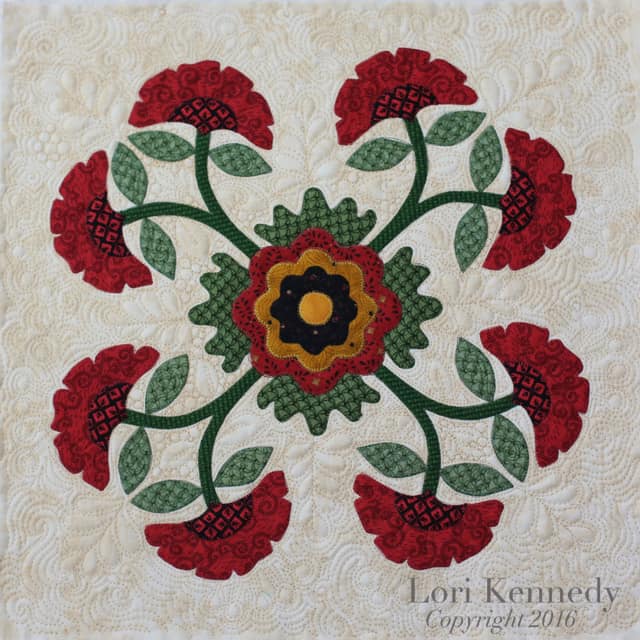 How to Machine Quilt Applique Blocks - Lori Kennedy Quilts